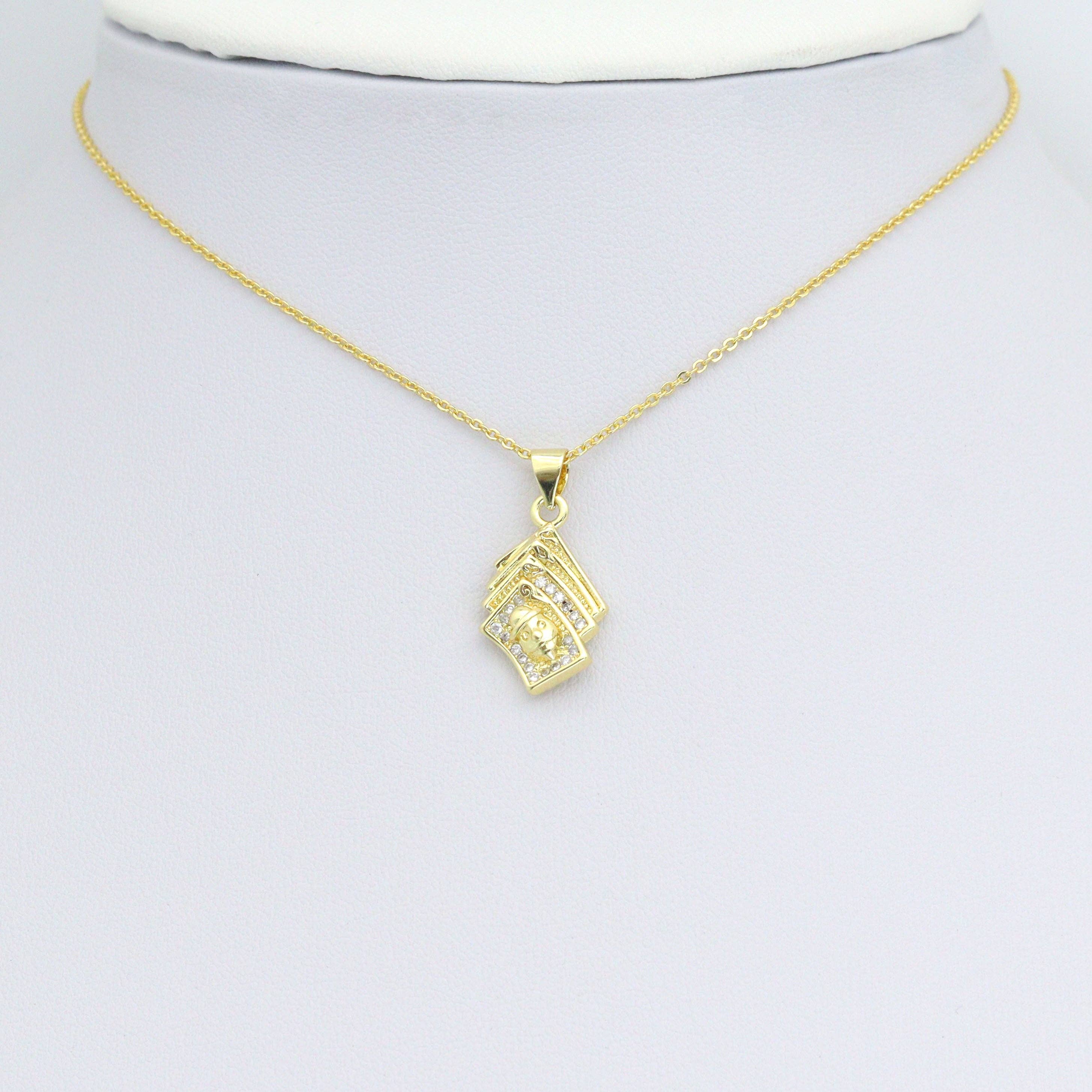 BestBeads&Beyond - Wholesale Individual Charm/Pendant - Clear CZ Gold FACE Book  Charm Pendant, Sku#LK12031