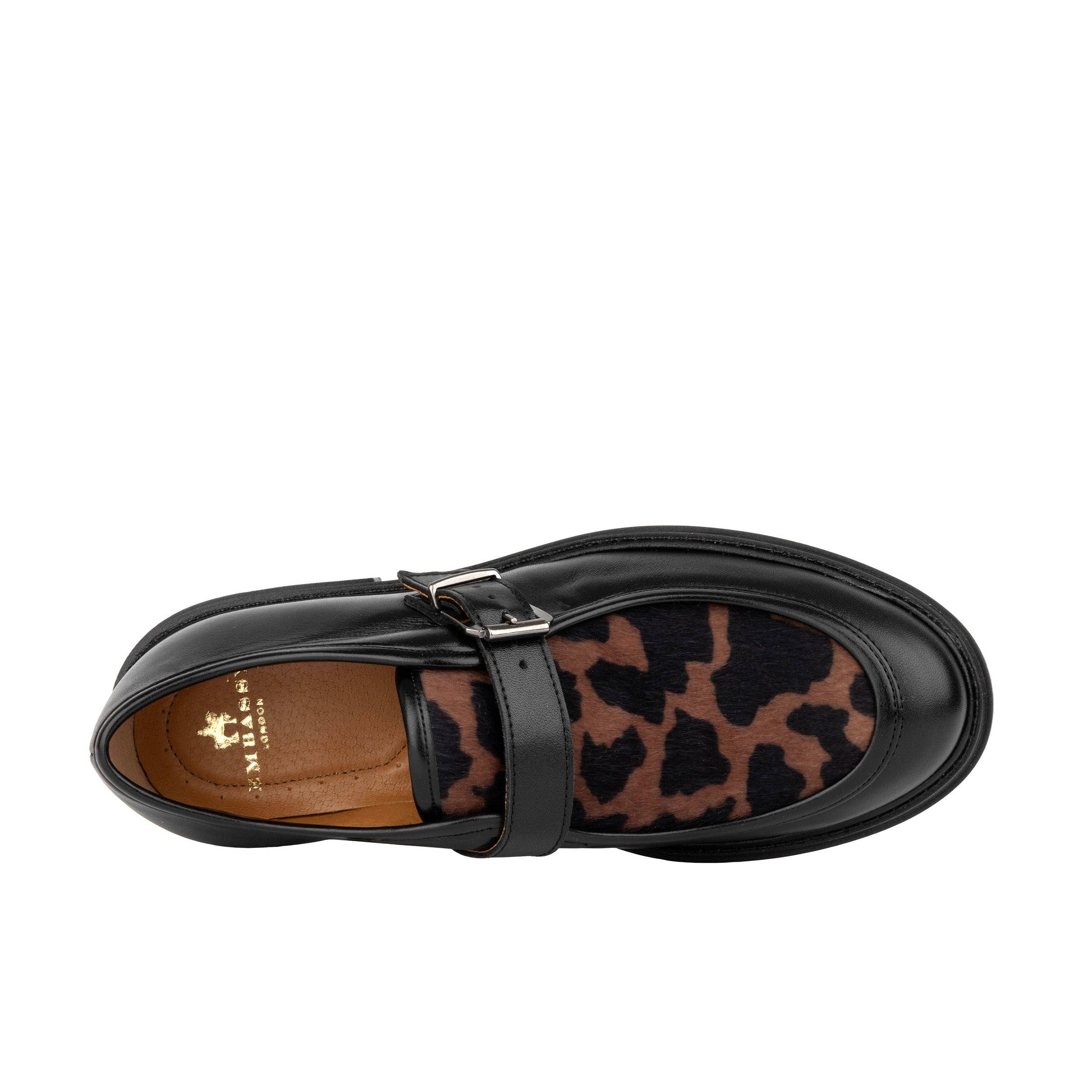 Embassy London – wholesale Loafers – Women's – Strapp - Black & Cow4