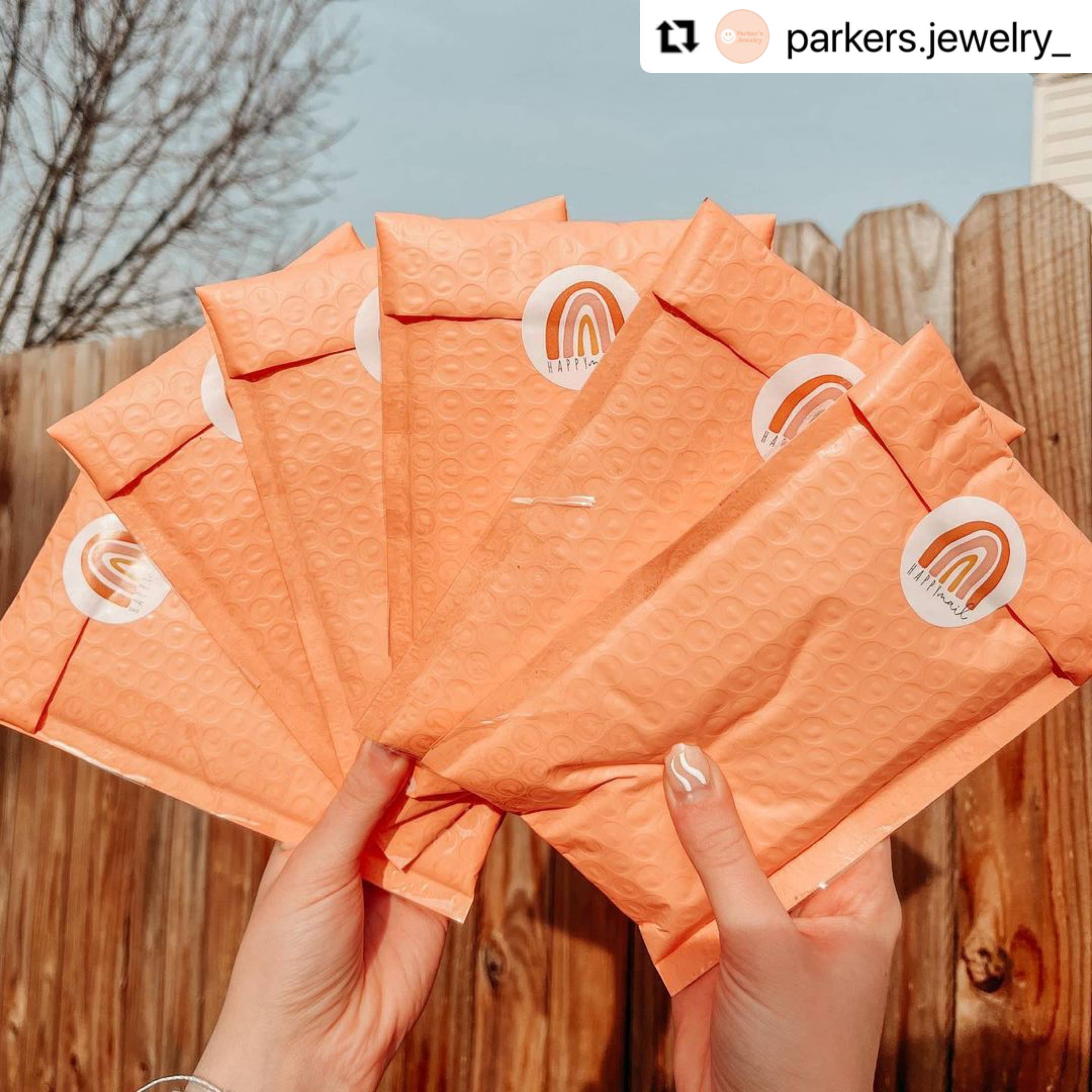 Lain & Lou - Venta al por mayor Pegatina - Pegatinas Boho Rainbow Happy Mail en rollo 8