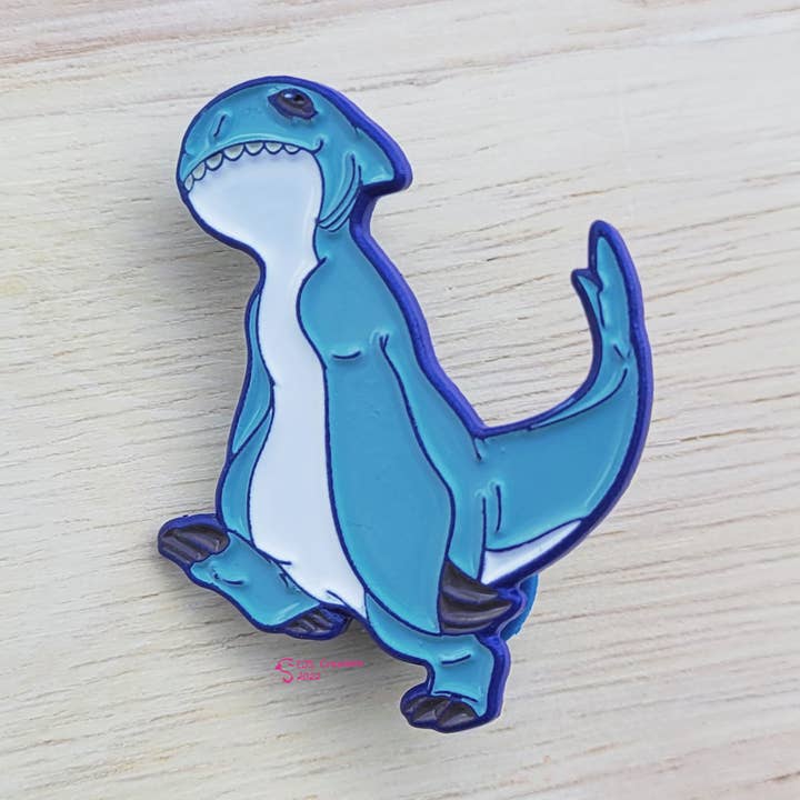 Alfiler de esmalte suave DerpShark para venta al por mayor de EJS Creations