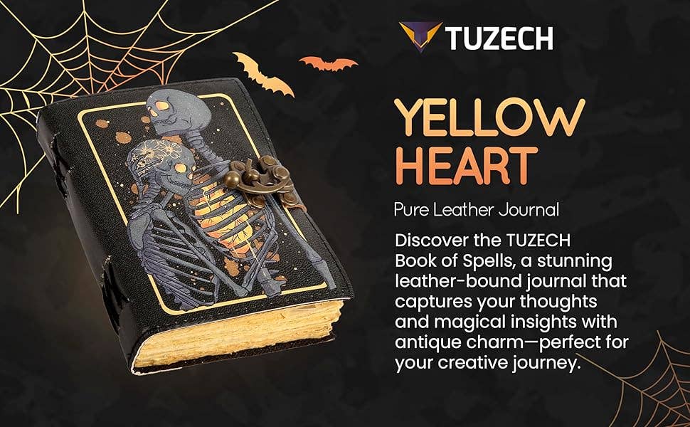 Tuzech Leather – wholesale Journal och dagbok – TUZECH läderklätt anteckningsbok med grimoirestil och ojämna kanter för män och kvinnor119