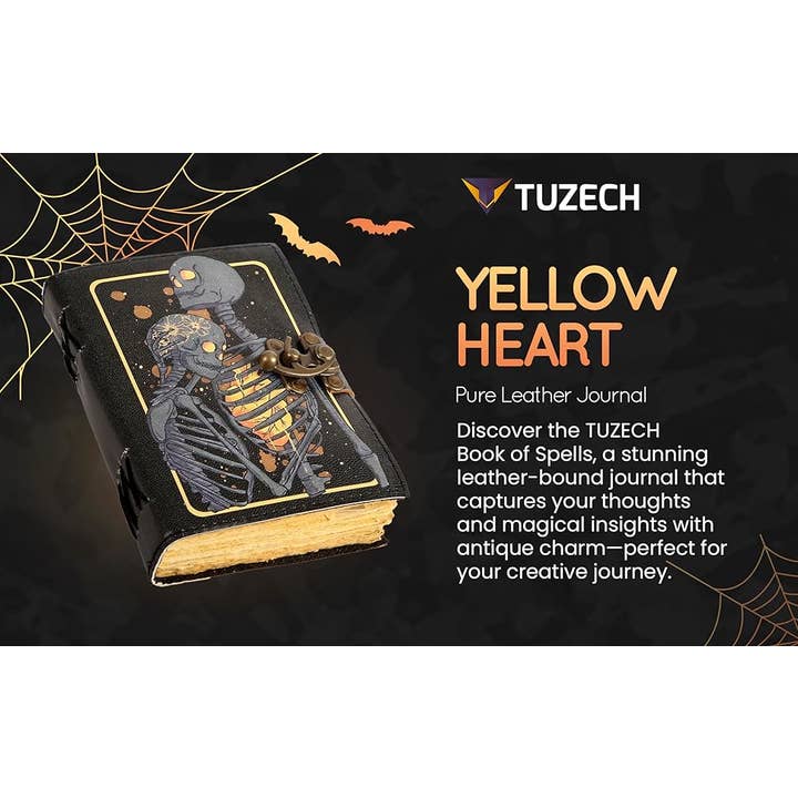 Tuzech Leather – wholesale Journal och dagbok – TUZECH läderklätt anteckningsbok med grimoirestil och ojämna kanter för män och kvinnor119