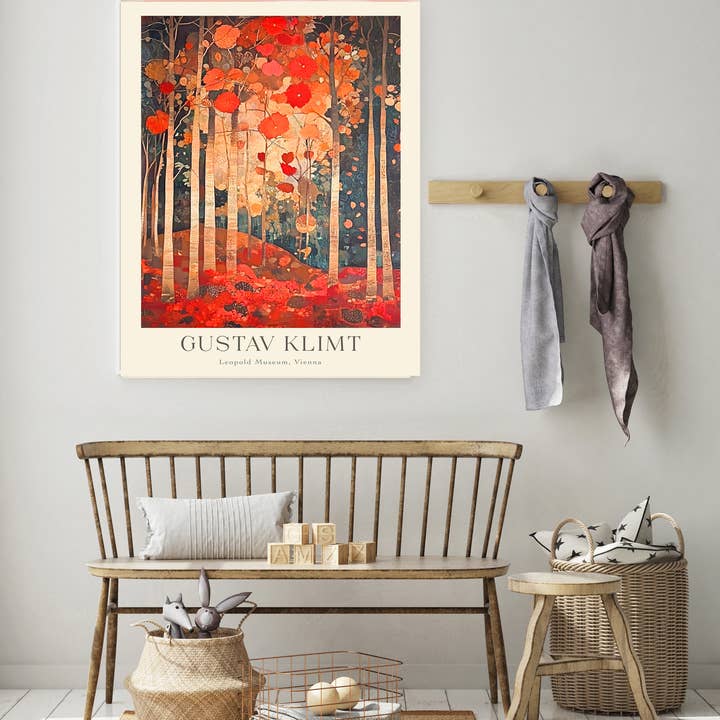 Kumo Art Prints - Wholesale Art Print - Gustav Klimt Forest Art Print 1