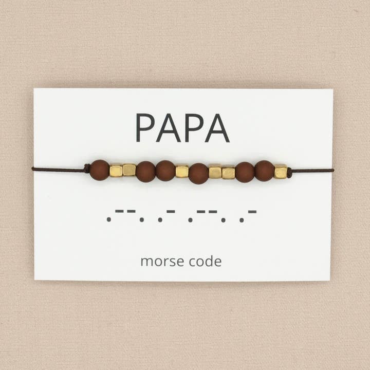 by Indah - Wholesale Beaded Bracelet - Morse code armband Papa3
