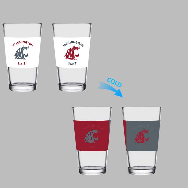 Washington State Cougars färgskiftande pint glas för wholesale av Sunkiss