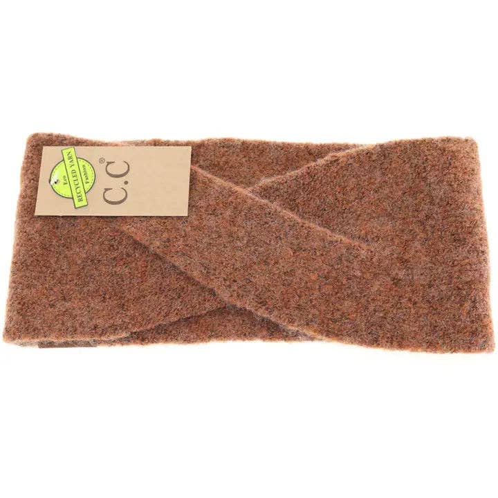 C.C Beanie - Wholesale Fashion Headband - Women's - Soft Crossed C.C Head Wrap HW20753