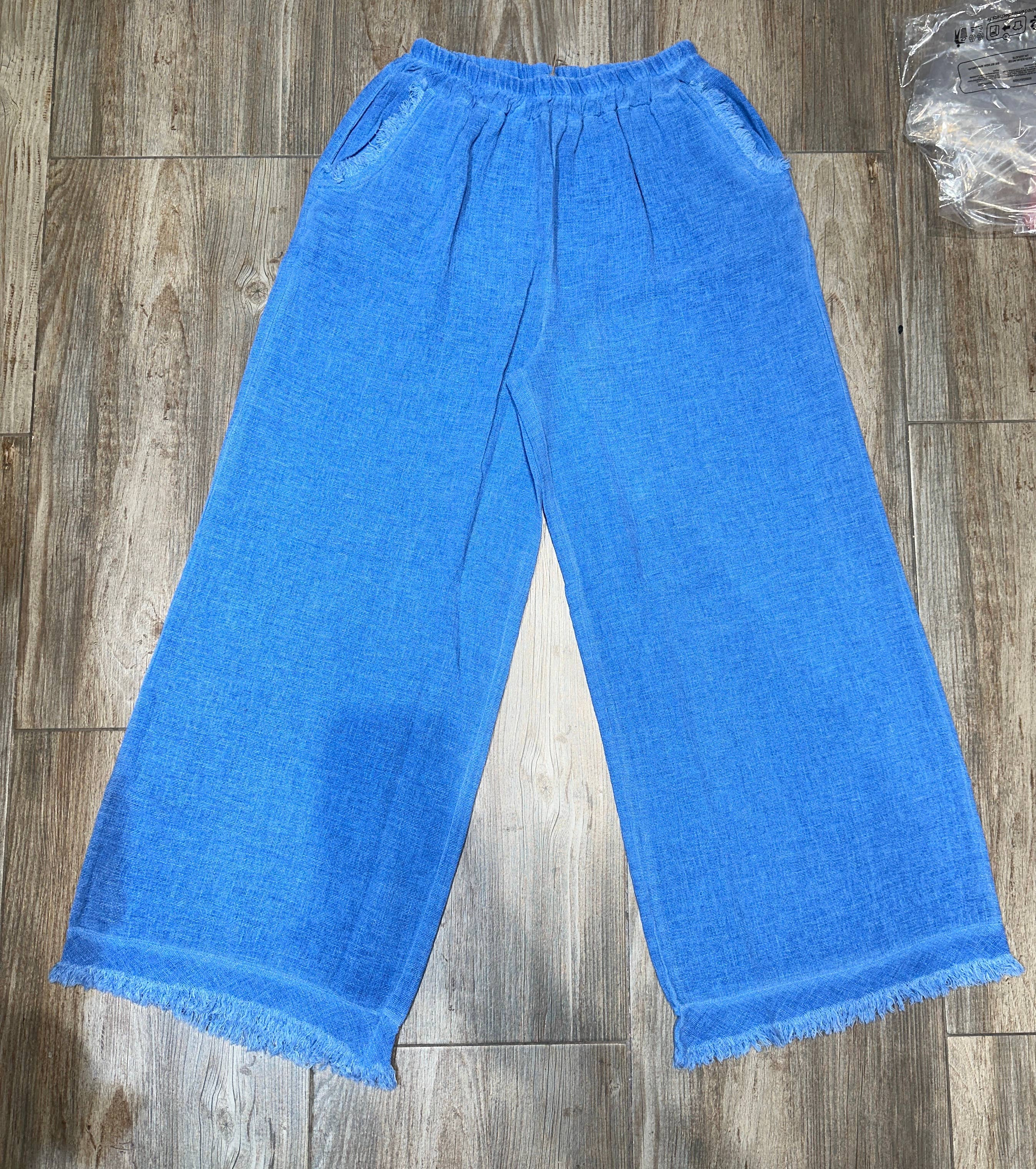 LÉA & LUC – Calças - Mulher por atacado – Calças em 50% Linho 50% Algodão REF. 933926