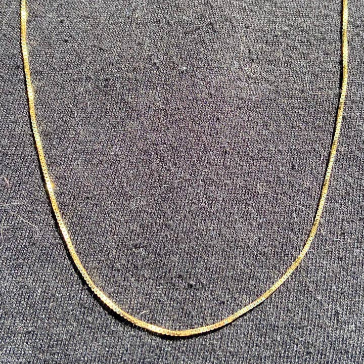 Prestige Jewelry - Wholesale Link & chain necklace - Solid Real 14k Gold Box Chain 20in 1mm2