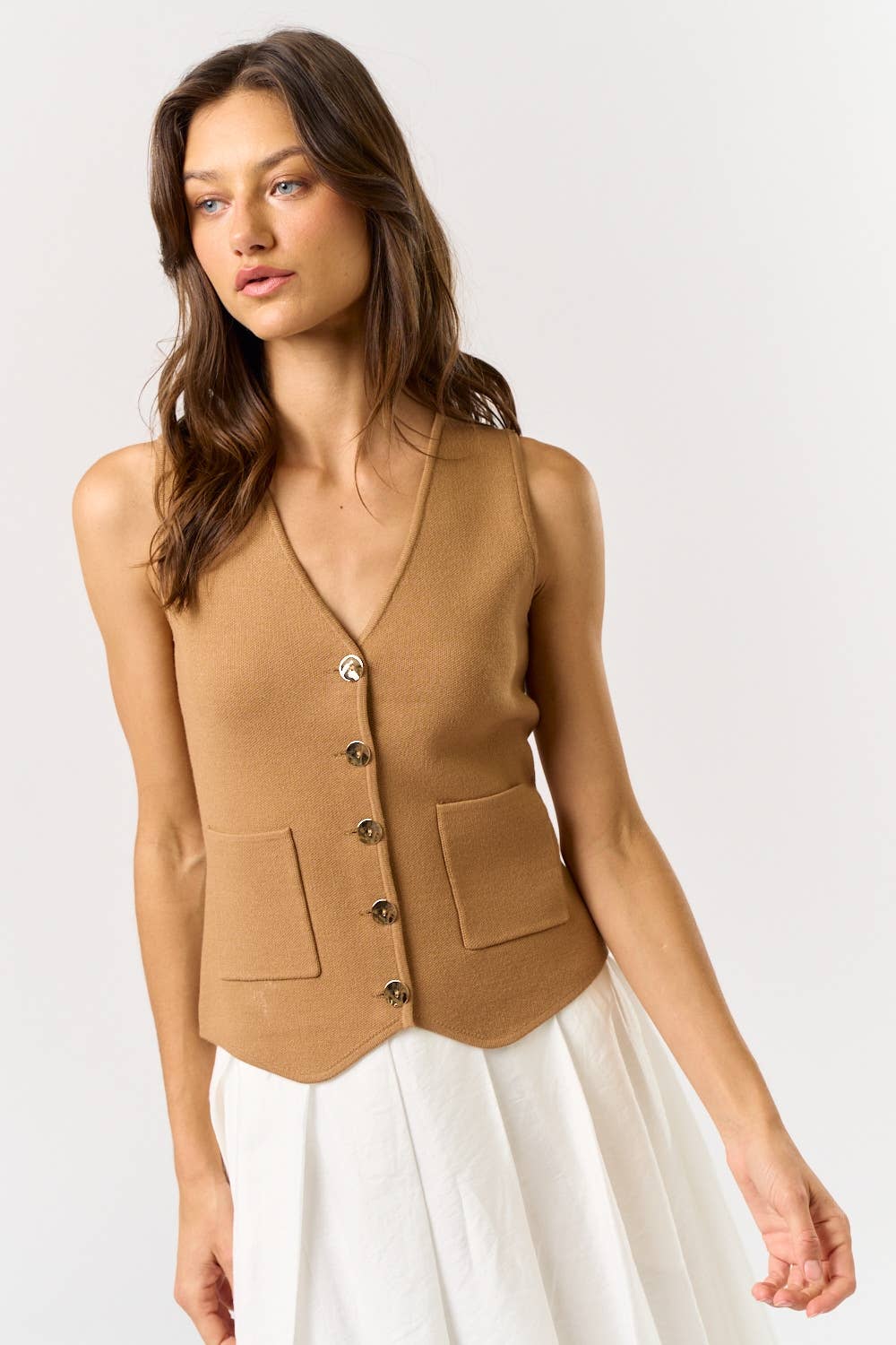 Lalavon - Wholesale Knit Top - Women's - ILT5335 Effortless Layer Knit Vest4