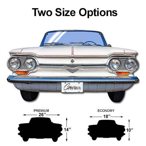 Sunbeltgifts | Licensed Home Wall Decor – wholesale Sign – 1964 Chevrolet Corvair Monza Convertible Front Bumper Metal Sign, Made in USA , 2 sizes, 20 Gauge Steel with Powder Coating for Durability and a High Gloss Finish1