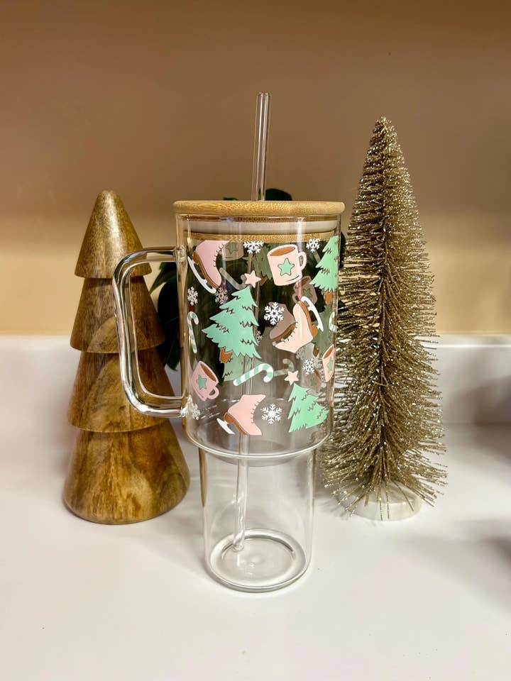 40oz glasbæger, juletræskop, isskøjterbæger for engroshandel hos MommyandMarie