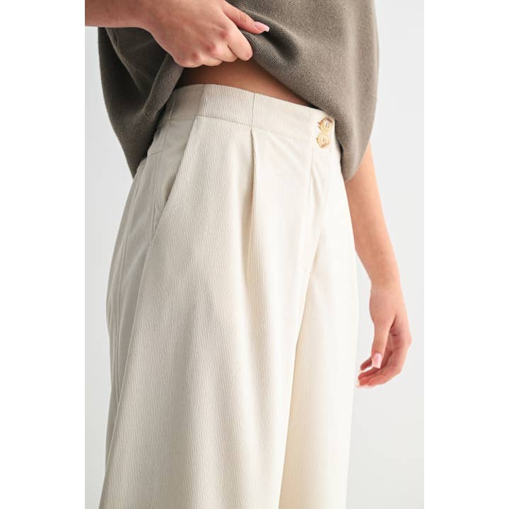 FUN2FUN - Wholesale Broek - Dames - CORDUROY BROEK MET WIJDE PIJPEN6