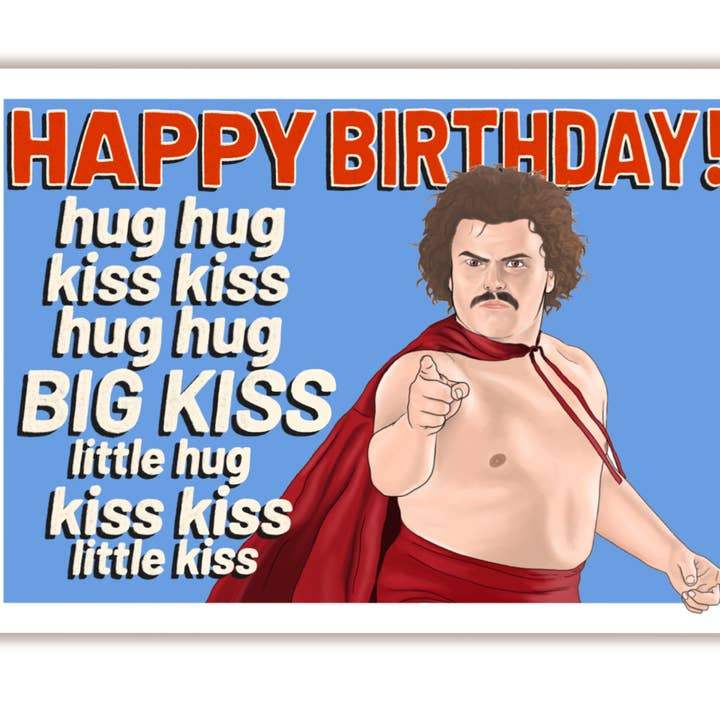GoochDoods - Wholesale Birthday Card - Nacho Libre | Jack Black | Birthday Card
