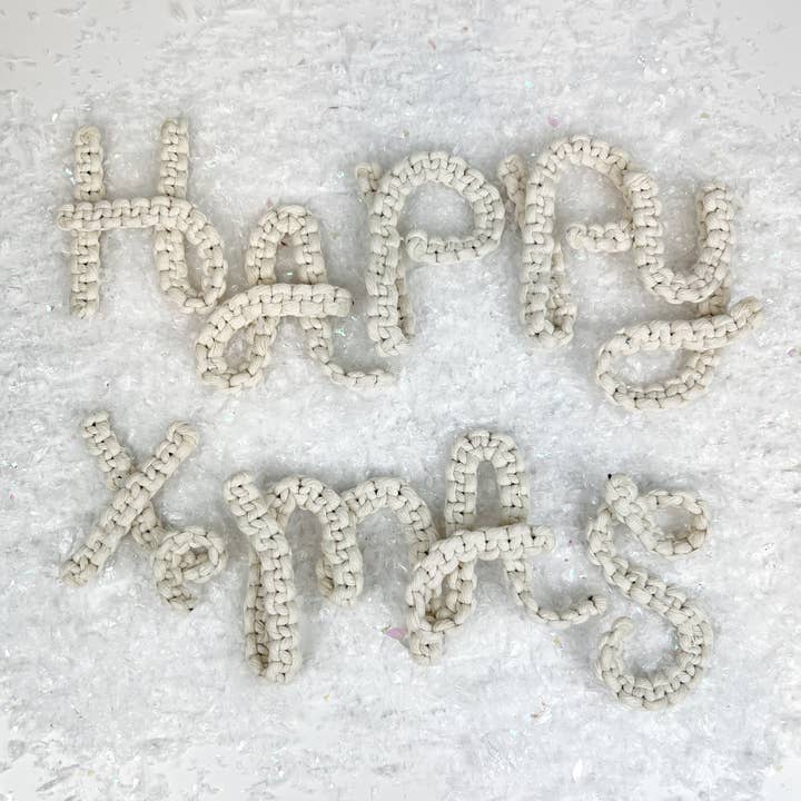 Macrame Monogram Ornamenta for wholesale by Studio Jane