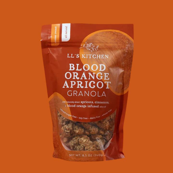 Blood Orange Apricot Granola - Gourmet Olive Oil Infused for wholesale by LL's Kitchen