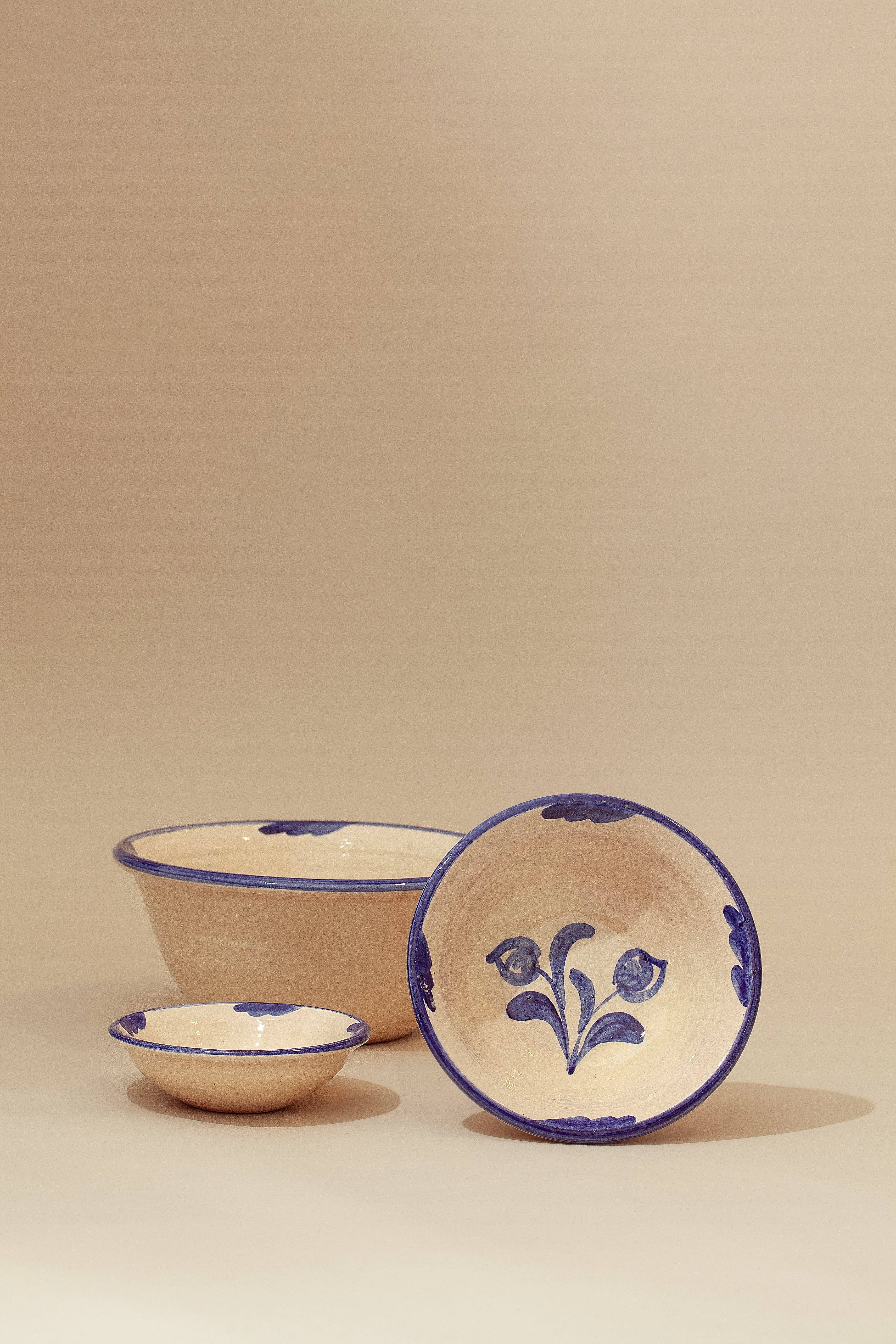 Eturel Madrid - Wholesale Serve Bowl - Set of blue granaíno ceramic bowls2