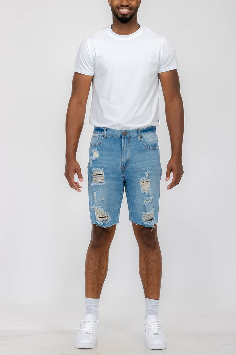 WEIV - Wholesale Shorts - Men's - Mens Distressed Denim Shorts12