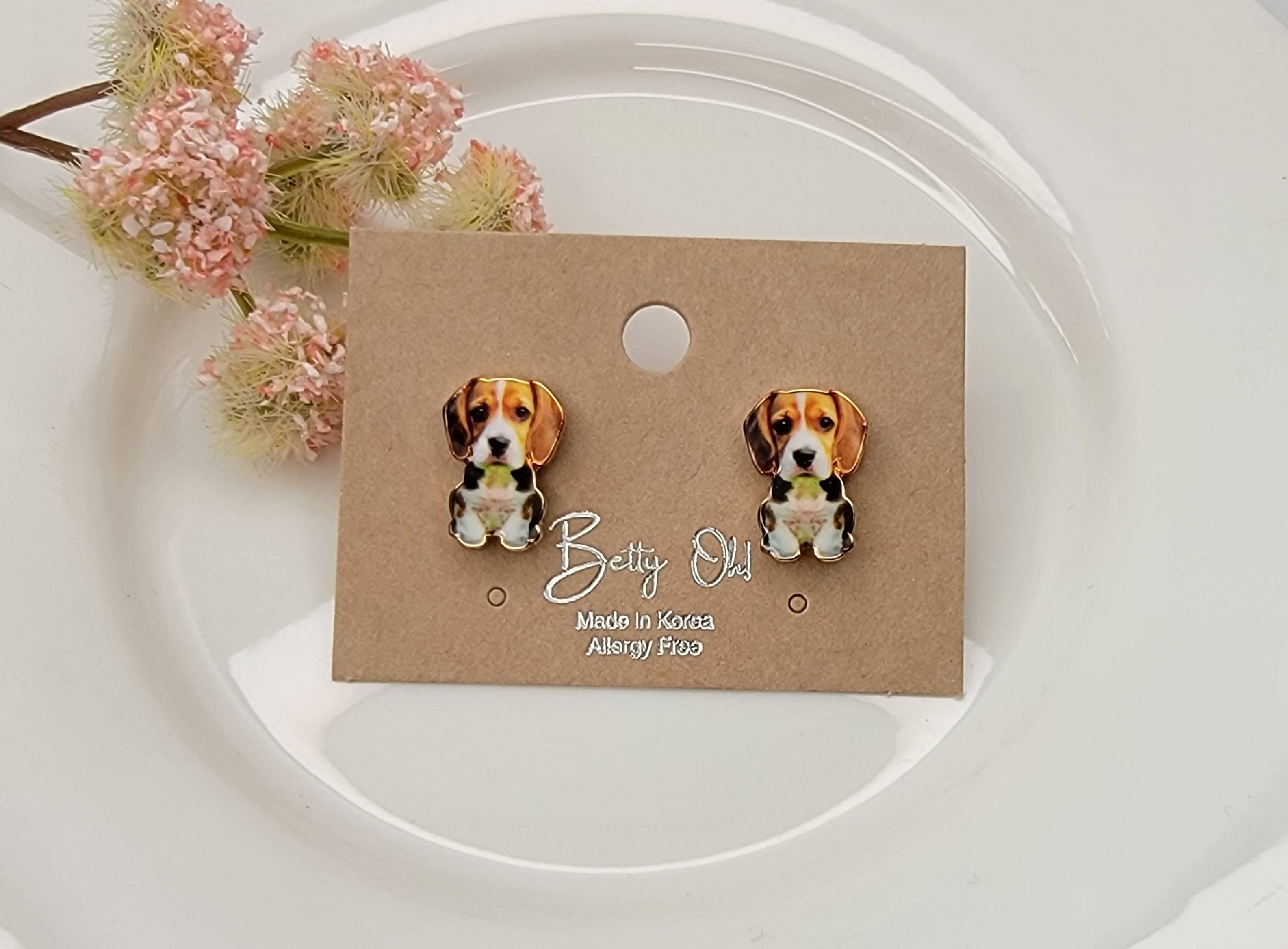 BETTYOH INC – wholesale Stud/post earrings – BEAGLE POST EARRINGS.