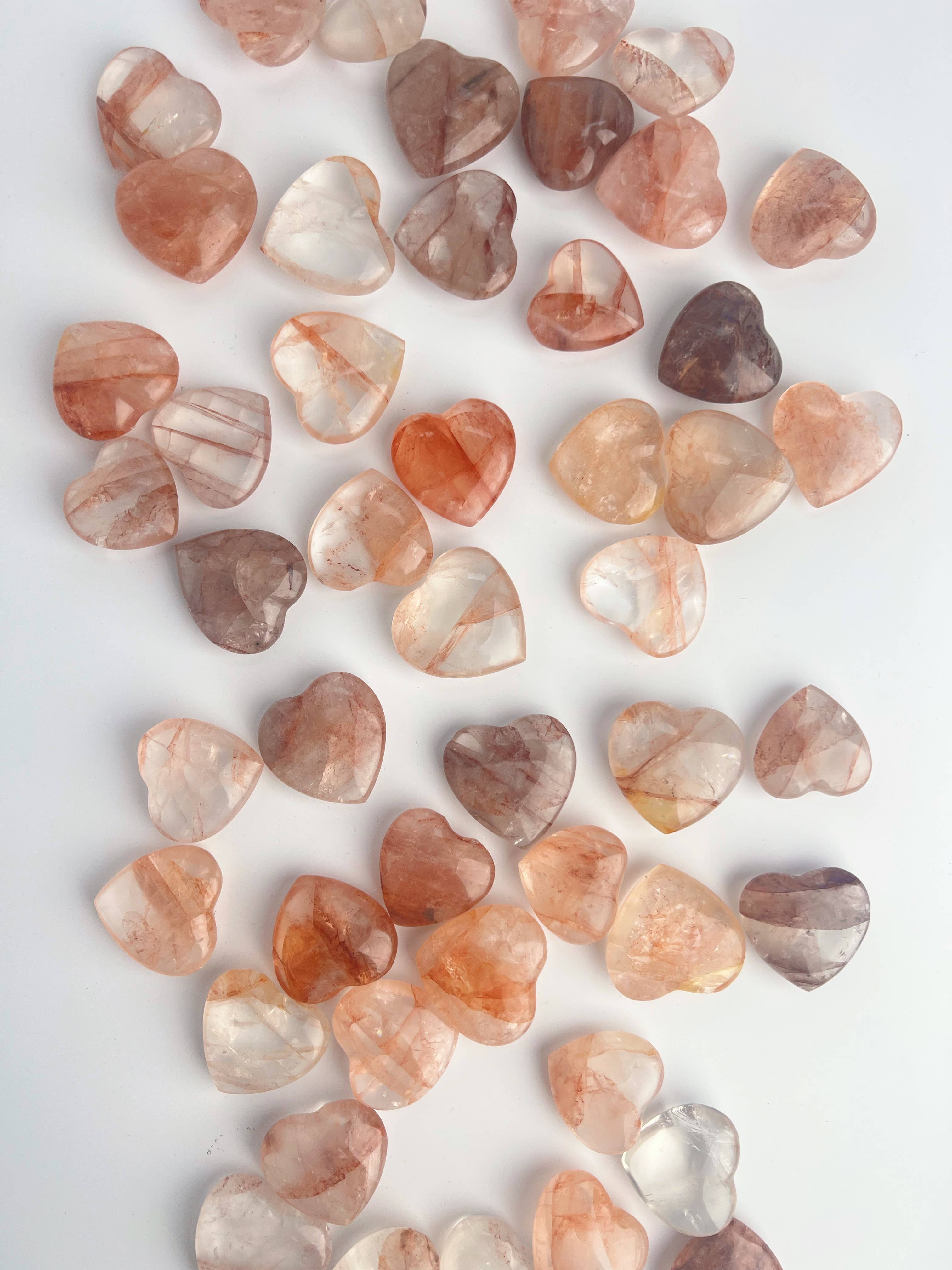 Terra Dawn Minerals - Venta al por mayor Piedras/cristales espirituales - Corazones de cristal de cuarzo hematolito sanador carmesí6