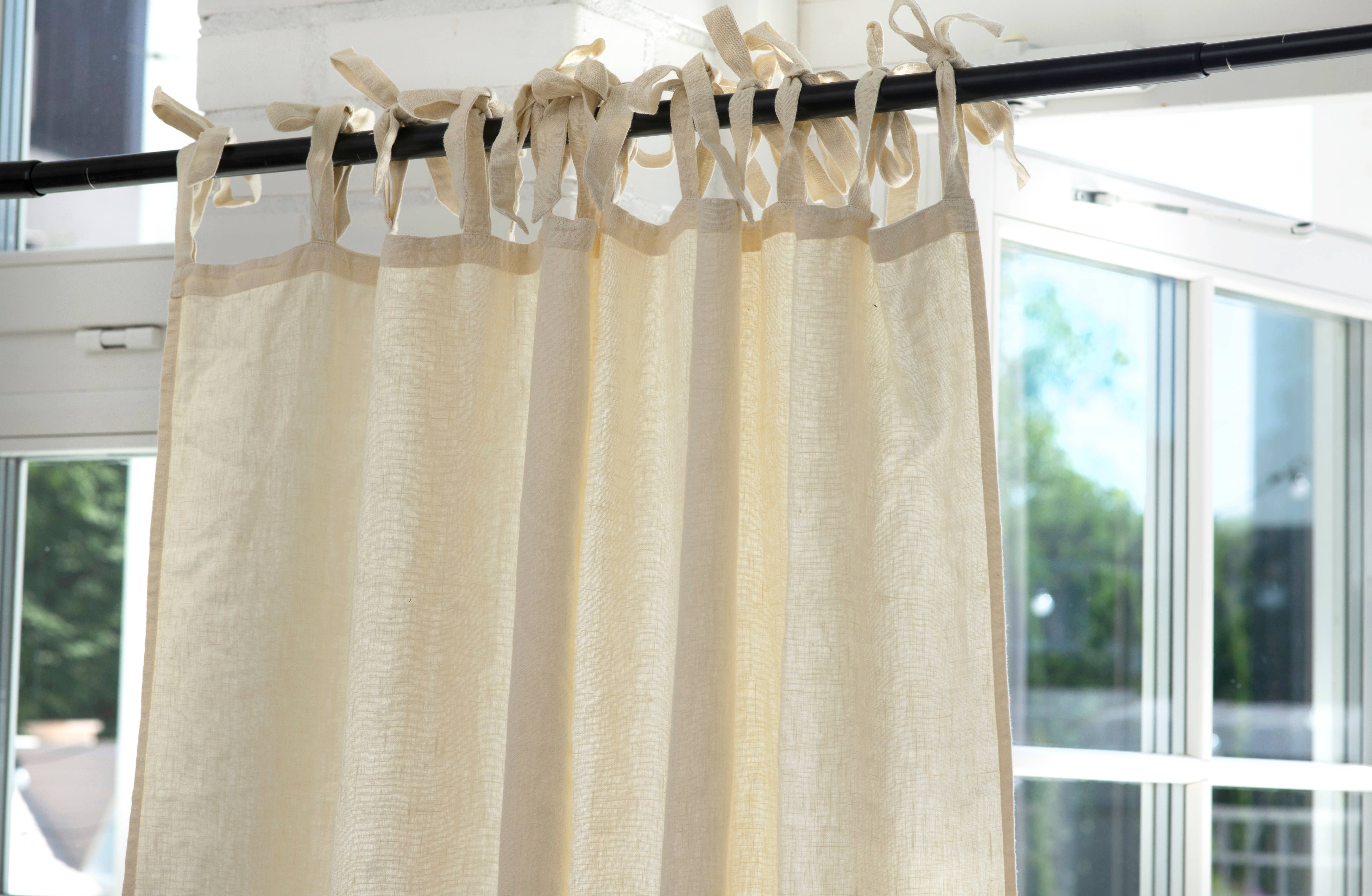 LinenQ – wholesale Curtain – Tie top linen curtains10