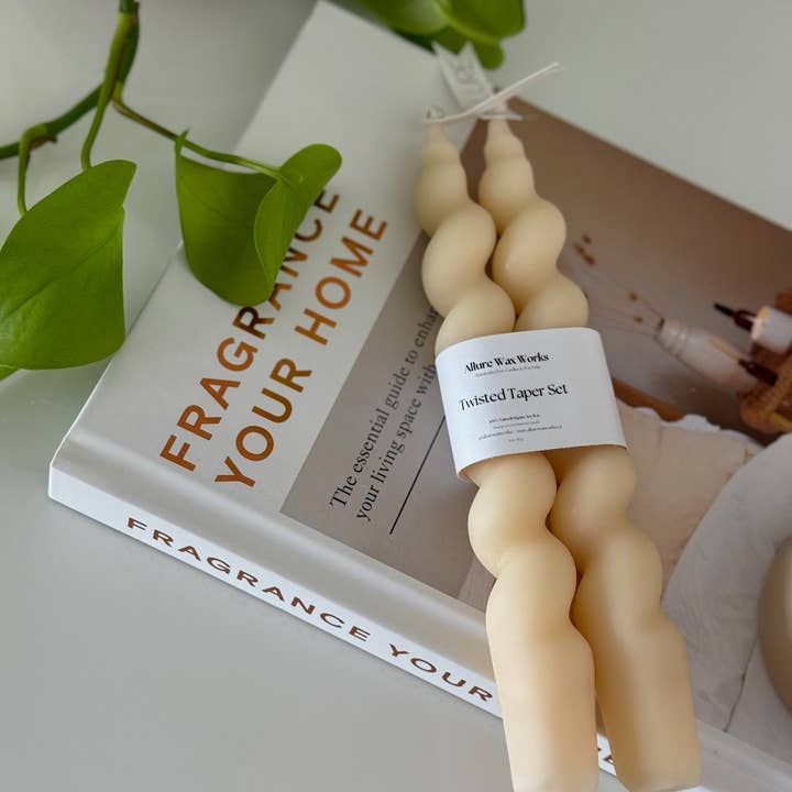 Allure Wax Works - Wholesale Tapered Candle/Candlestick - Twisted Taper Candle Set1