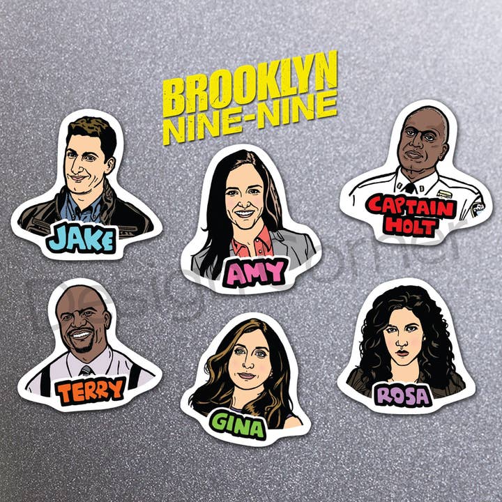 Brooklyn Nine Nine Die Cut Magnets 6 Pack for wholesale by Design Corner