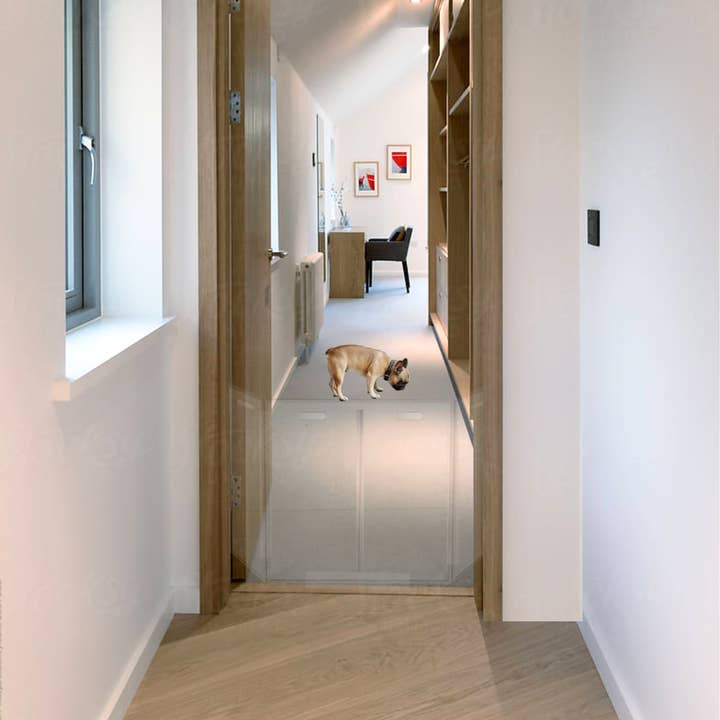 Hiddin - Vente Barrière portative pliable – chien - Barrière pour animaux de compagnie pour hall/escalier16