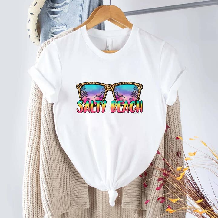 Salty Beach Shirt, Summer Shirt, Beach Party Vibes Shirt for wholesale by ShopLukeGifts