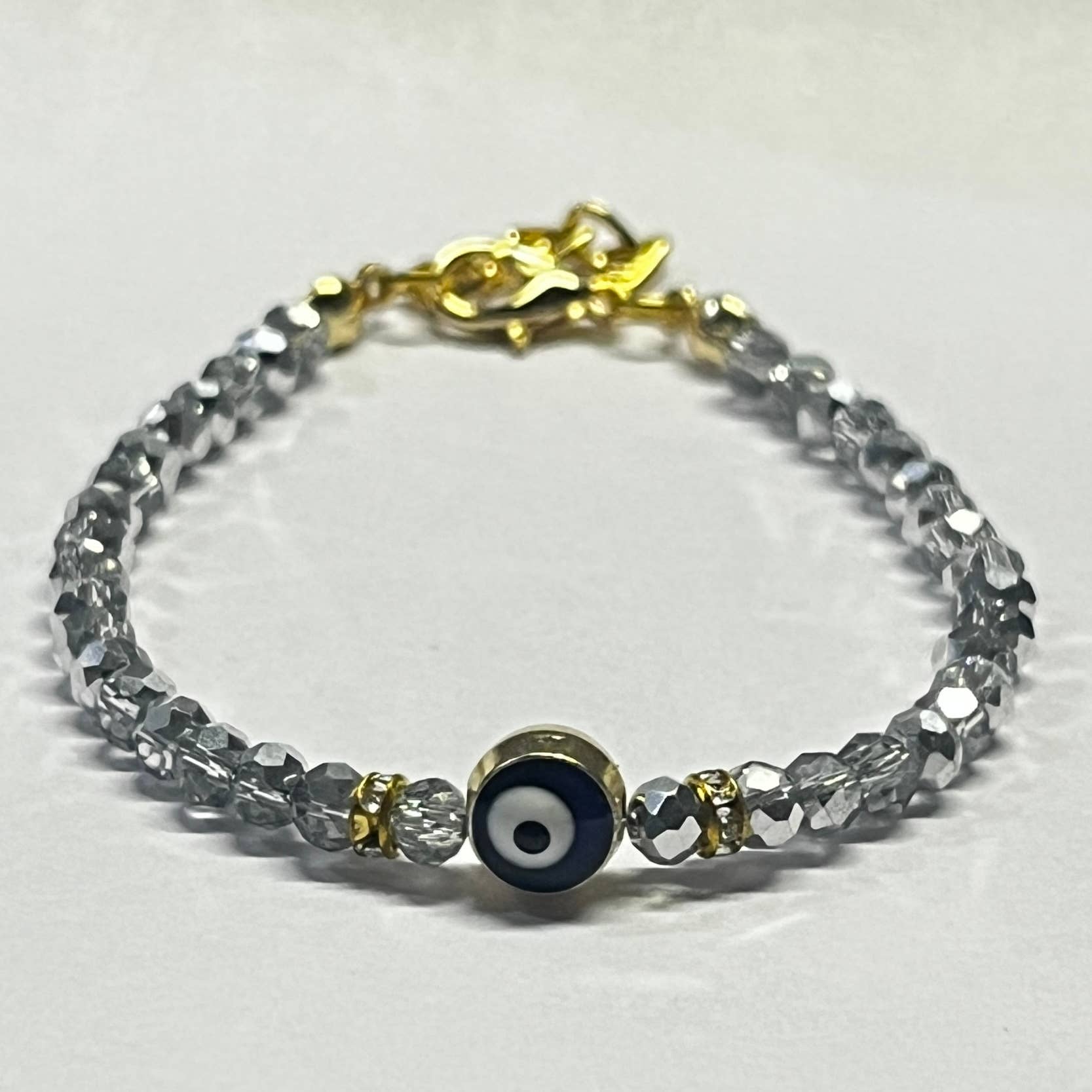 Loli - Wholesale Link & Chain Bracelet - Crystal Beaded Evil Eye Bracelet - 12 Color Options 11