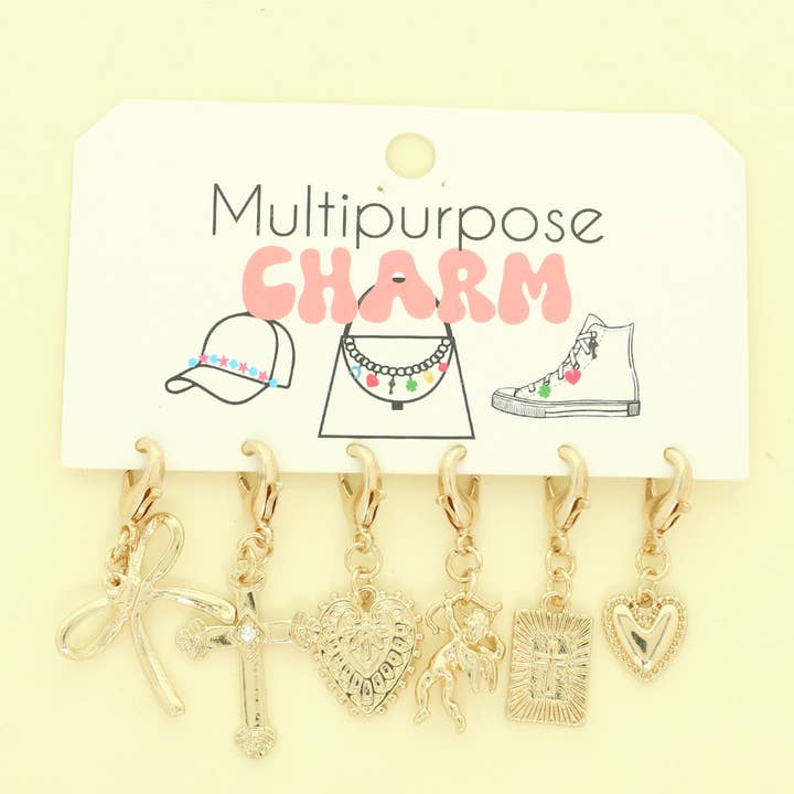 SP Sophia Collection - Wholesale Individual Charm/Pendant - 6-Piece Mix of Trinkets Charm Set0