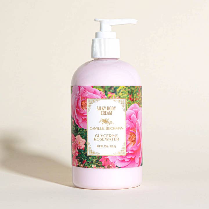 Glycerine Rosewater Hydrating Silky Body Cream 13oz for wholesale by Camille Beckman