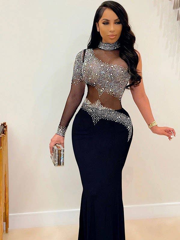 Aria Romance - Wholesale Dress - Women's - Sequin Mesh Bodycon Dress10