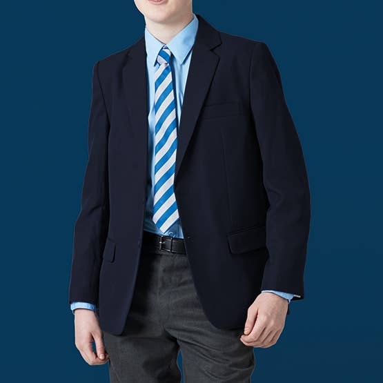 Slimmer Fit Boys Eco-Blazer for wholesale by David Luke