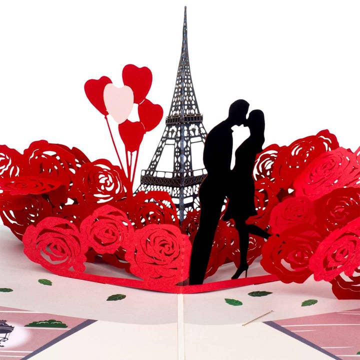 Paris Lovers Pop Up-kort - 5" x 7" för wholesale av Paper Love