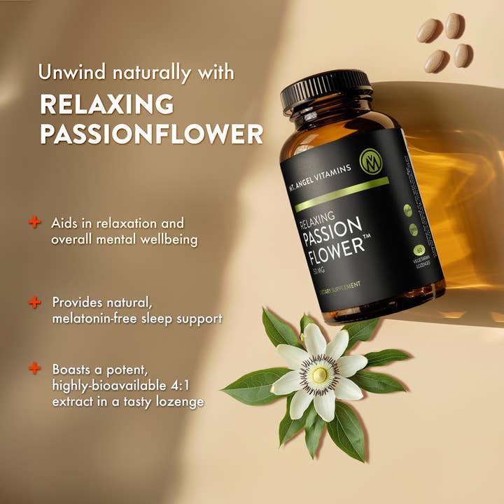 Mt. Angel Vitamins - Wholesale Oral Supplement/Vitamin - Mt. Angel Vitamins' Relaxing Passionflower - 60 Lozenges4
