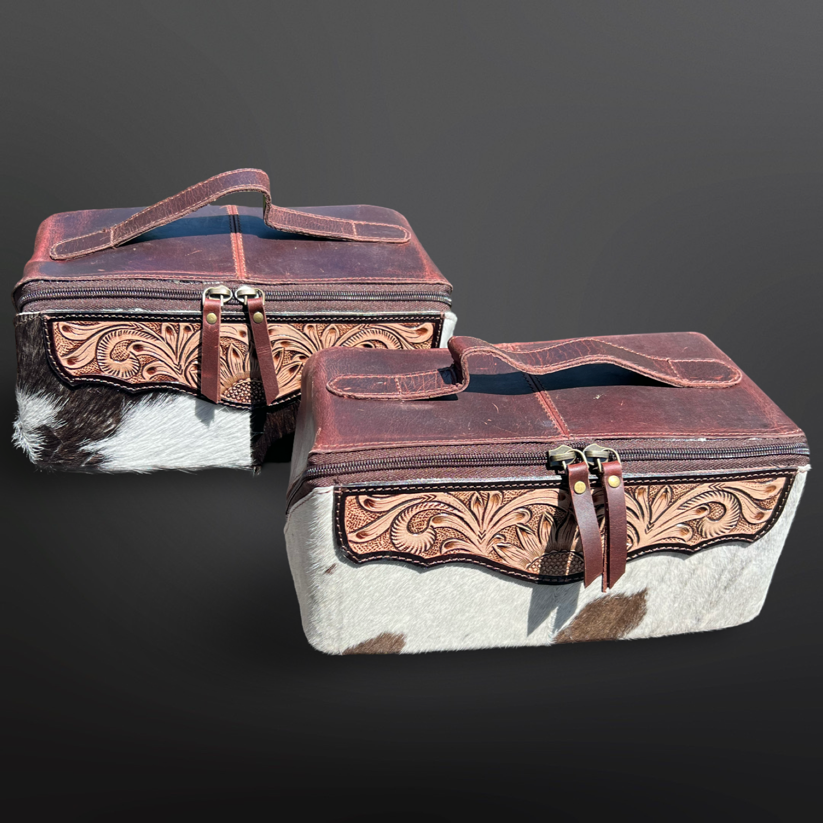 Westrian International - Wholesale Toiletry Bag - Women's - Western Tooled Leather Toiletry Bag - Cowhide1