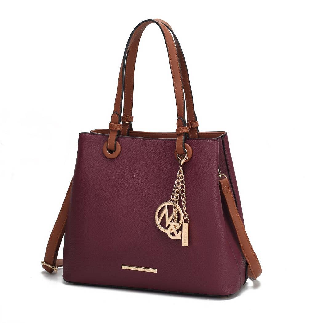 MKF Collection - Vente Tote bag – femme - Sac cabas pour femme en cuir végétalien MKF Kearny avec portefeuille12
