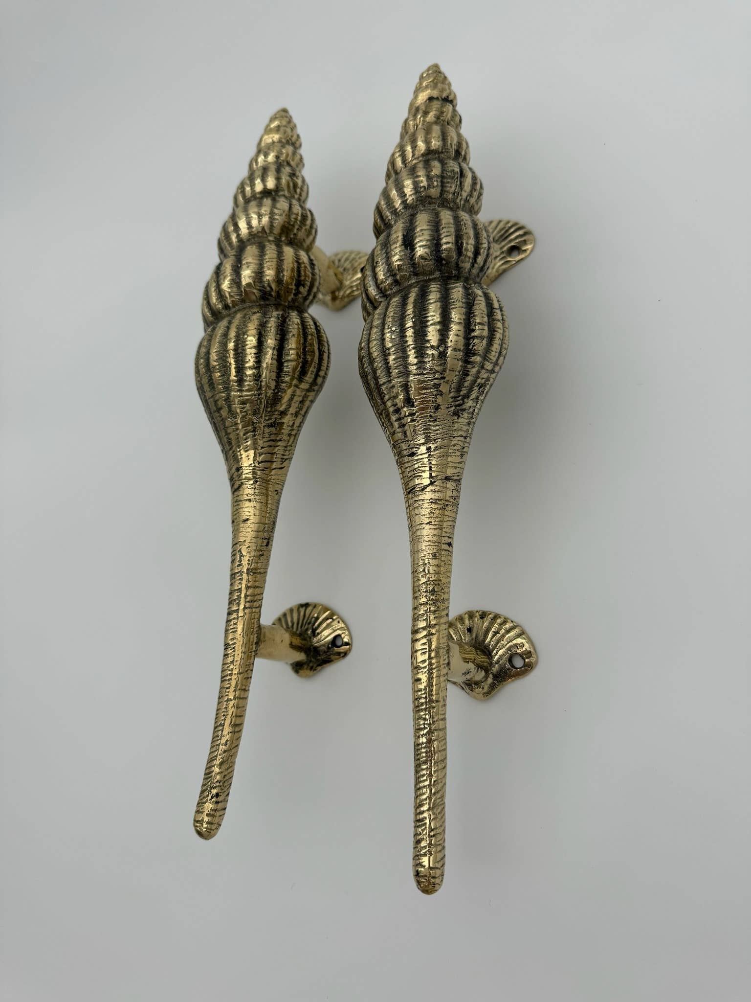 Bronze Betty - Wholesale Knob/pull - Spiral Shell Door Handle, 40cm, Bronze Handmade2