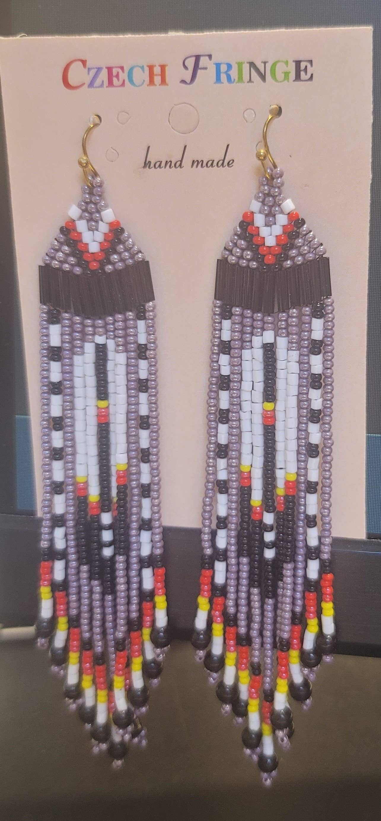 Shelley Enterprises Inc. - Wholesale Dangle Earrings - 716-TQ Native Earrings Handmade with Czech Beads1