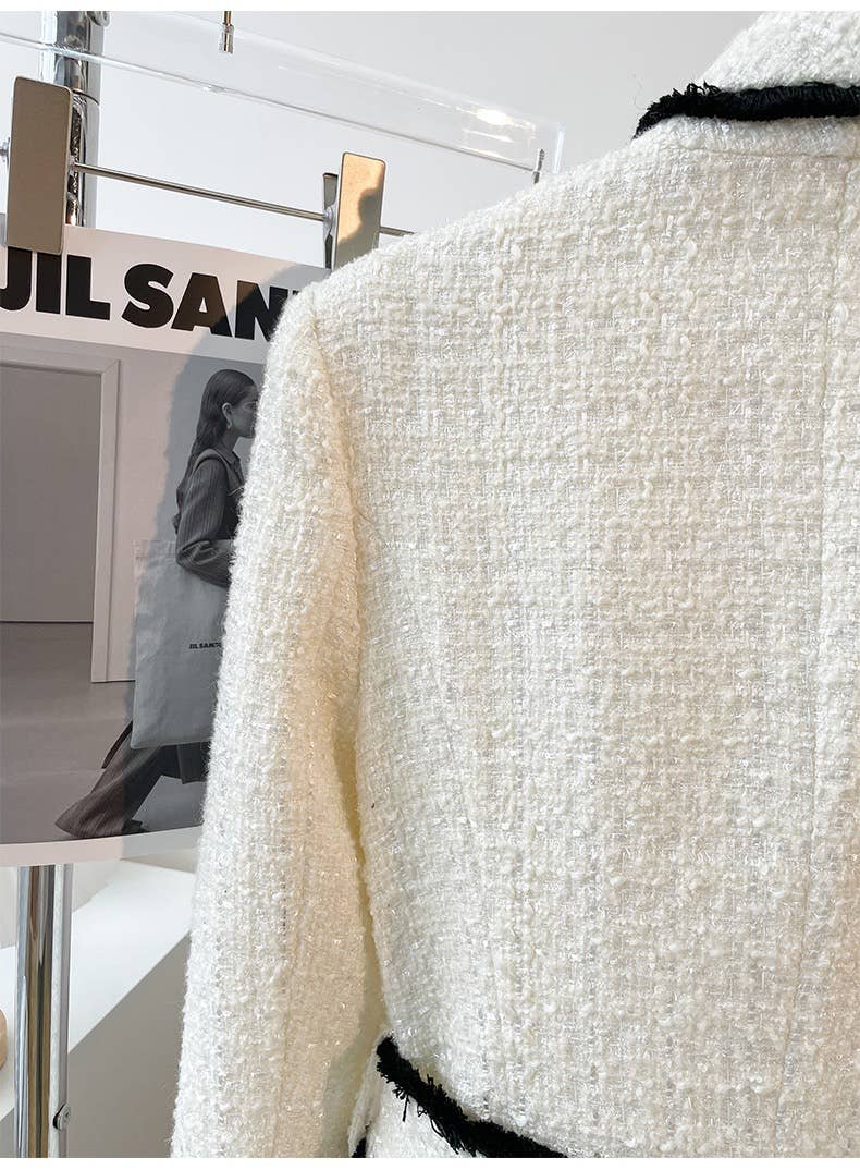 Productseeker - Wholesale Suit Set - Women's - SET018 Tweed Blazer And Short Set Fomal Blazer Set Two Piece15