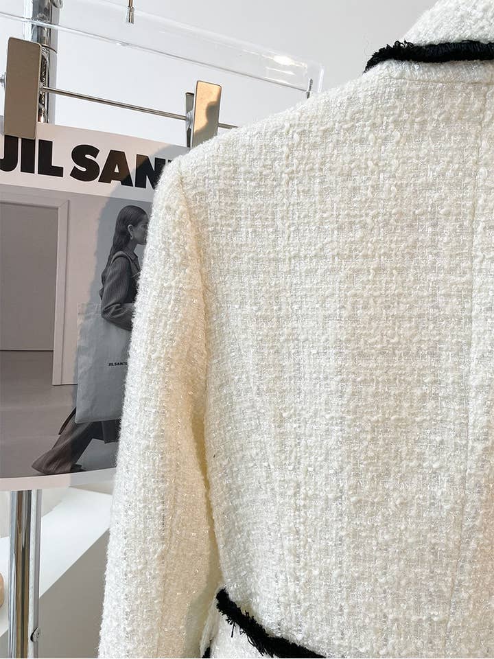 Productseeker - Wholesale Suit set – Women′s - SET018 Tweed Blazer And Short Set Fomal Blazer Set Two Piece15