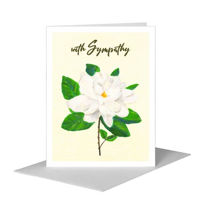 Gardenia, Greeting Card (#8339D) for wholesale by Printed Canvas