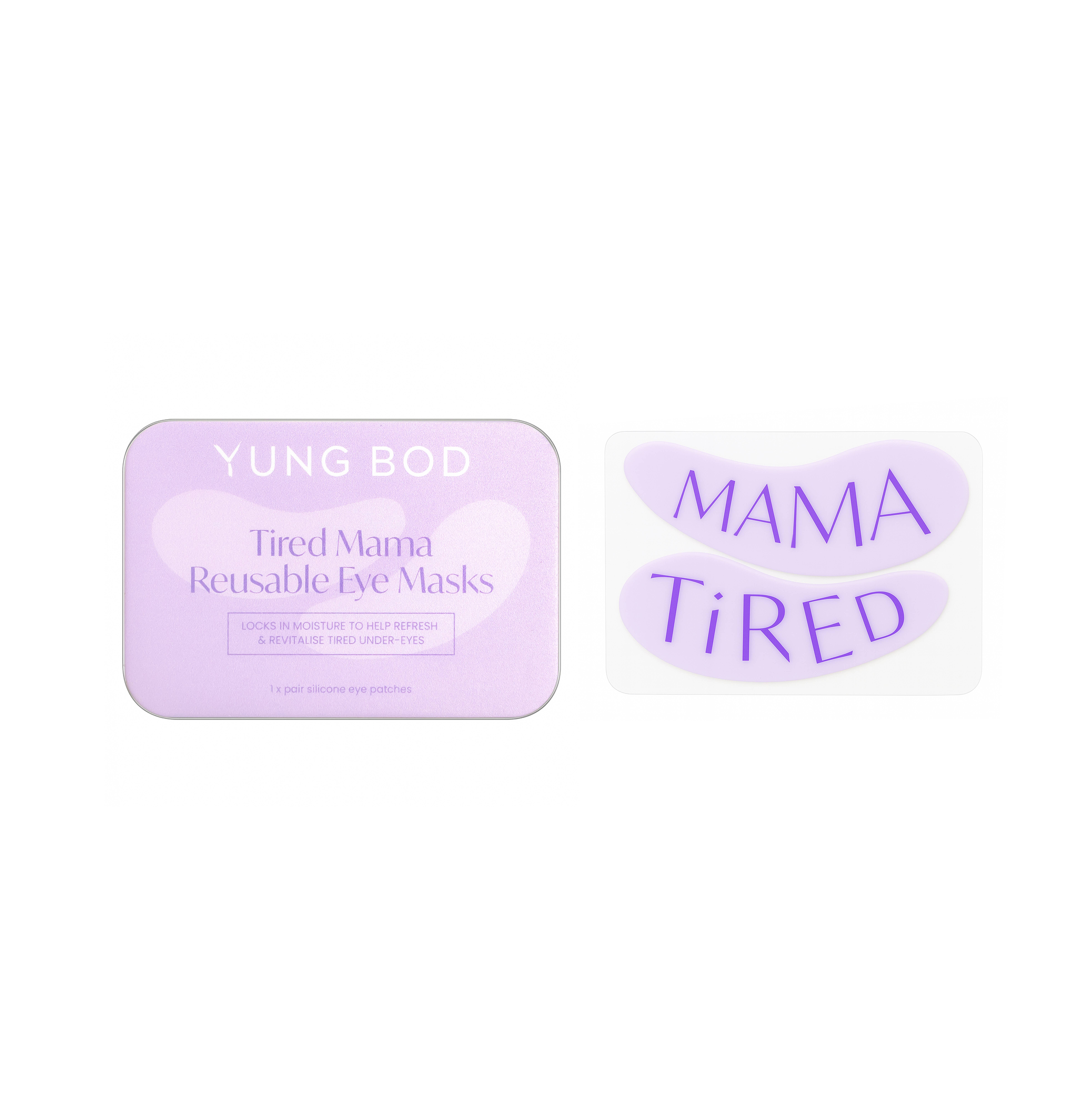 YUNG BOD - Wholesale Eye Treatment Mask - Tired Mama Reusable Silicone Eye Masks