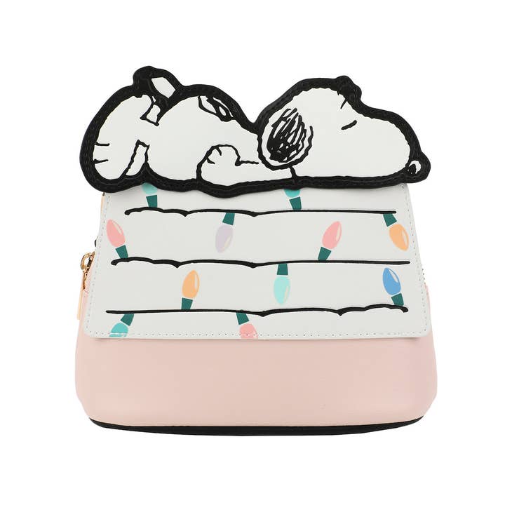 Bioworld Merchandising - Wholesale Crossbody Bag - Unisex - Peanuts 3D Snoopy Holiday Doghouse 3D Crossbody1
