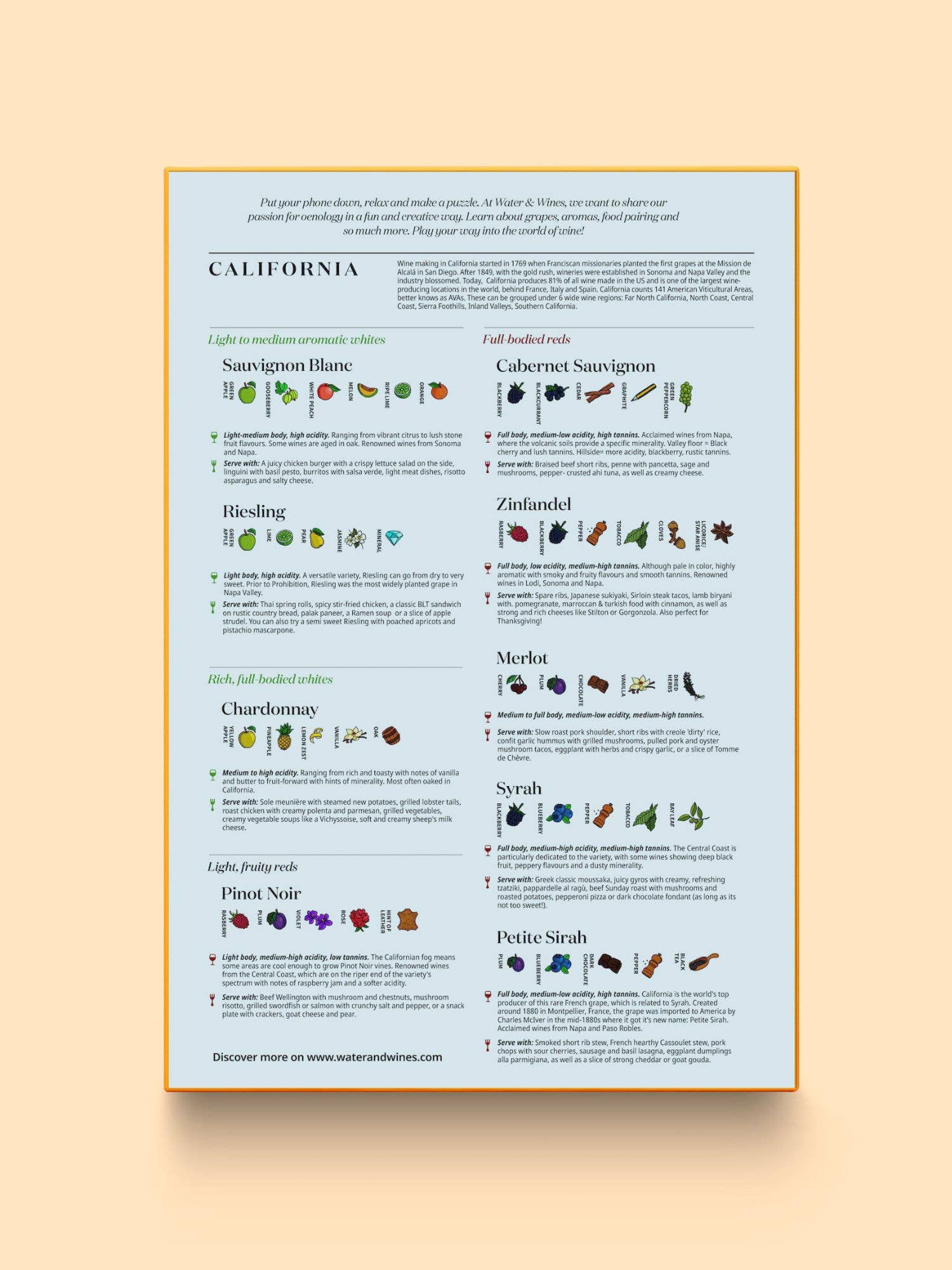 Water & Wines – wholesale Puzzle – Adult – Wine Puzzle - California6