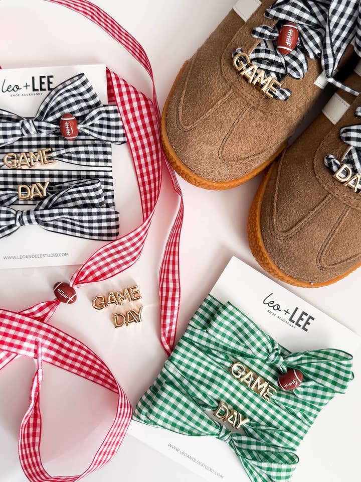 Game Day Gingham Sneaker Lace Charm Set – GAMEDAY and other Purchase Wholesale game day shoes. Free Returns & Net 60 Terms on Faire trending on Faire.