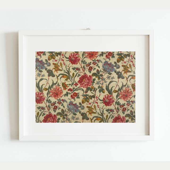 19th c. Tiger Lily English Textile Antique Print for wholesale by Sea to Skye