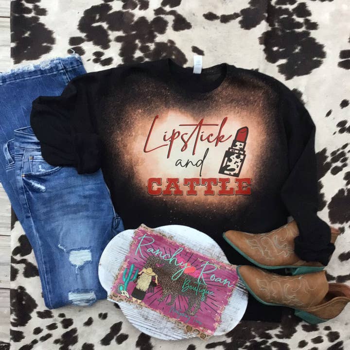 Lipstick and Cattle for wholesale by Ranchy Roan Boutique