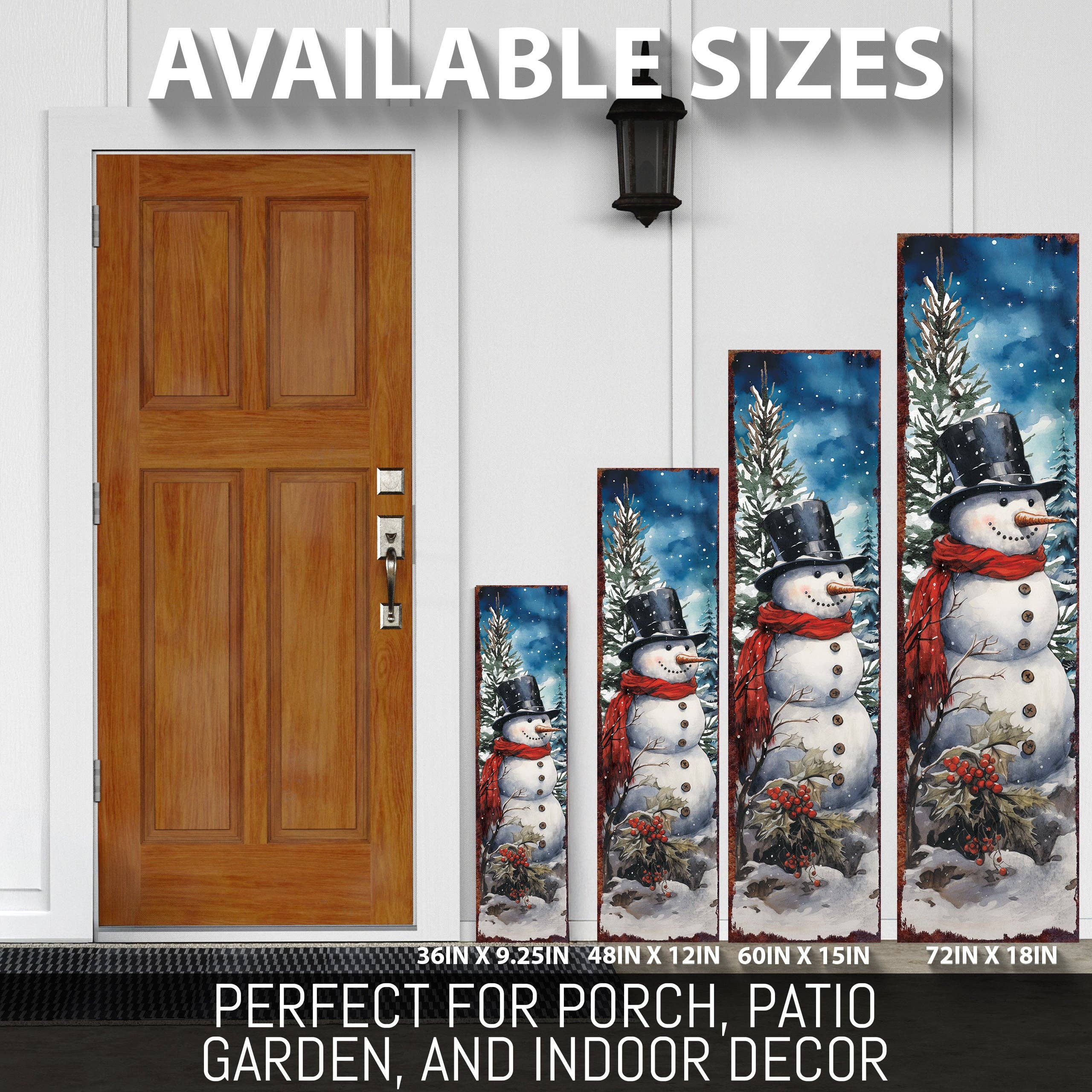 TX USA Corporation - Wholesale Christmas Wall Art - Vintage Snowman Porch Sign – Rustic Winter Christmas Decor for Outdoors1