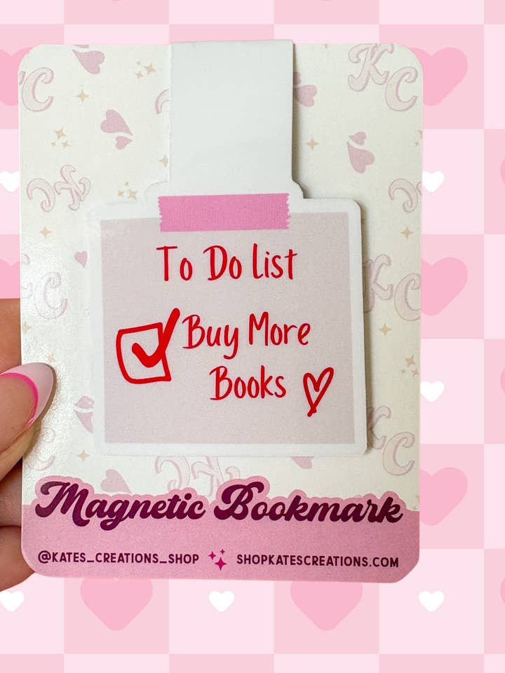 Buy More Books To Do List Magnetic Bookmark for wholesale by Kate’s Creations